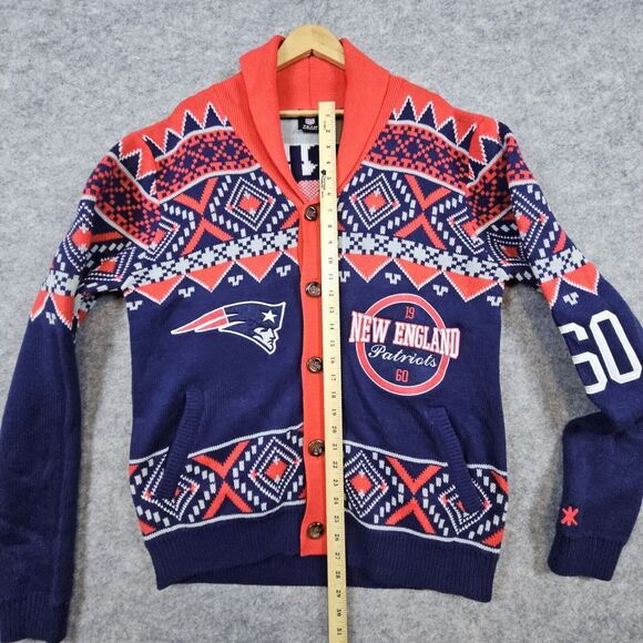 NFL Team Apparel‎ Women's New England Patriots Cardigan Sweater Size L Football - Picture 15 of 16